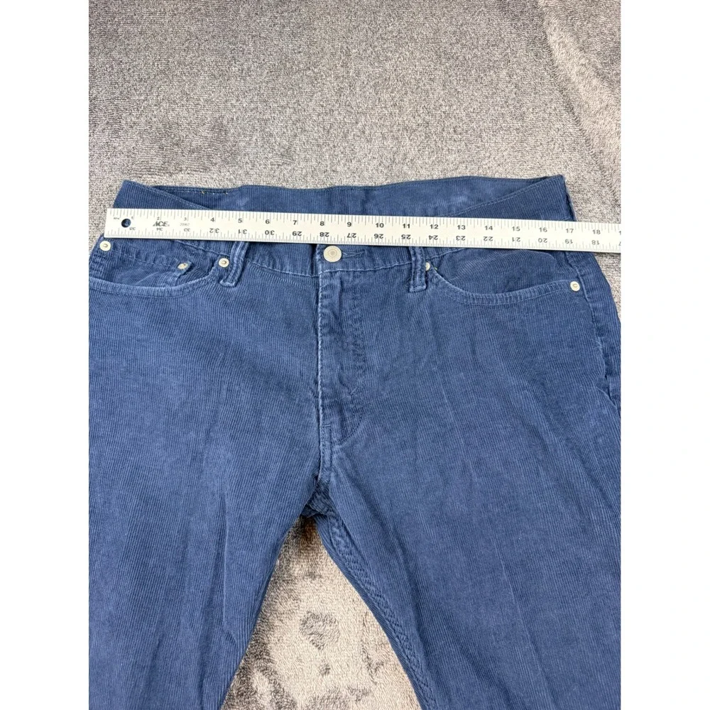 Levis 514 Straight Fit Corduroy Pants Mens 34x34 Navy Blue 5 Pocket Trousers